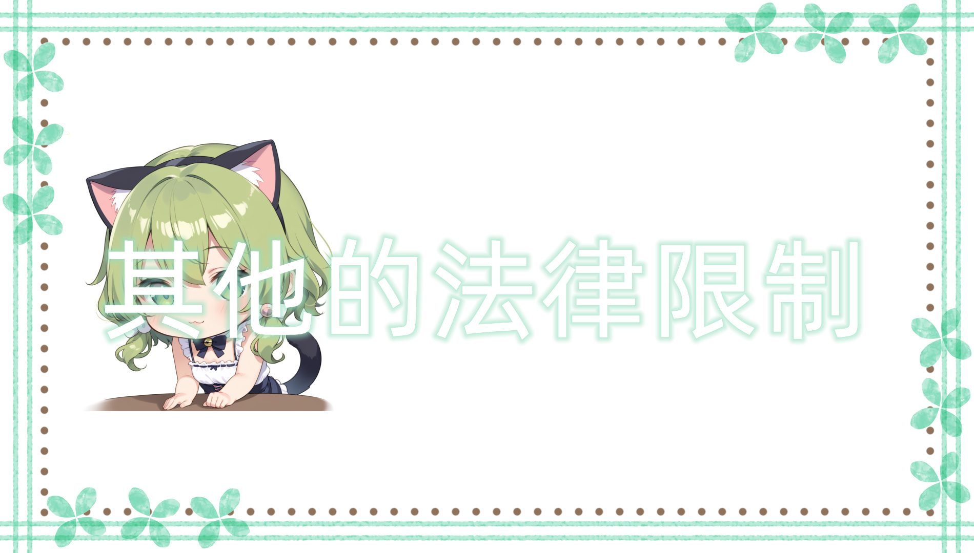 其他的法律限制 其他的法律限制