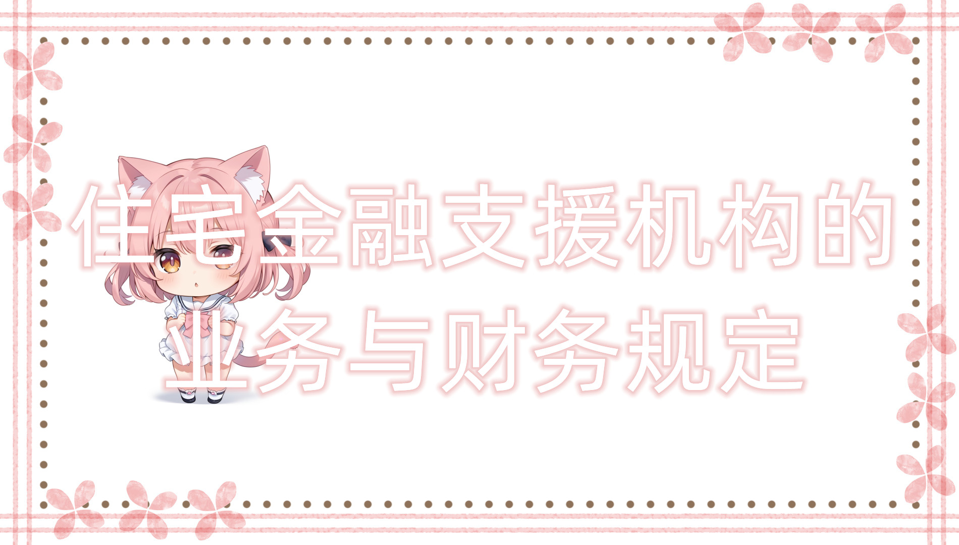 住宅金融支援机构的业务与财务规定