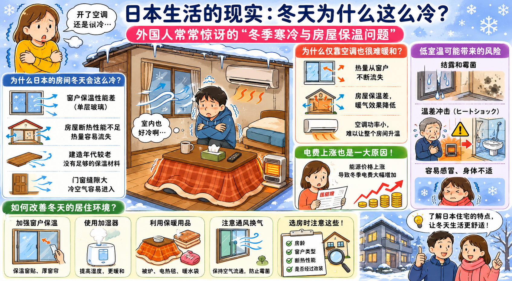 日本生活的现实 ー “冬季寒冷与房屋保温问题”
