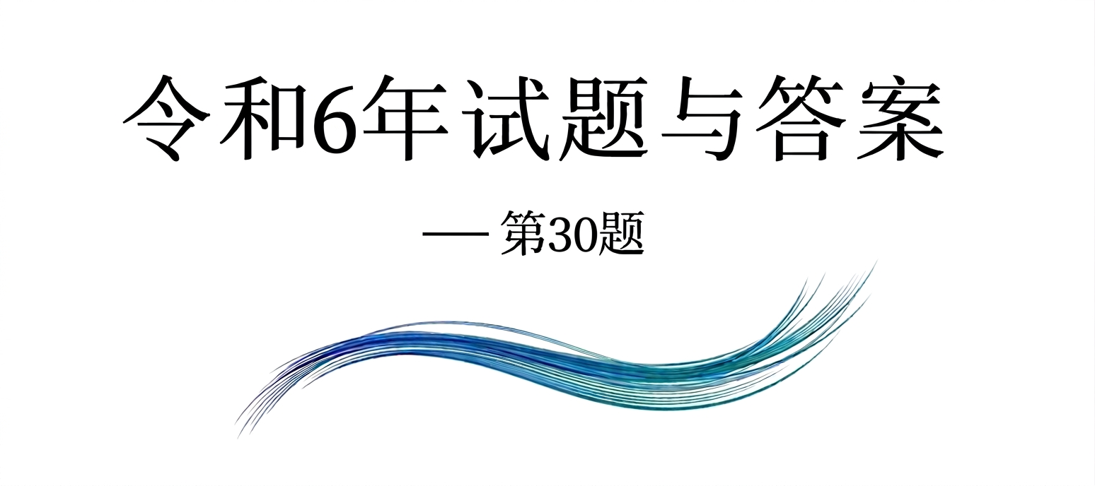 令和6年试题与答案——第30题