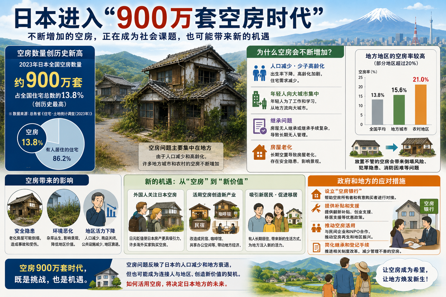 日本进入“900万套空房时代”：危机还是新的机遇？