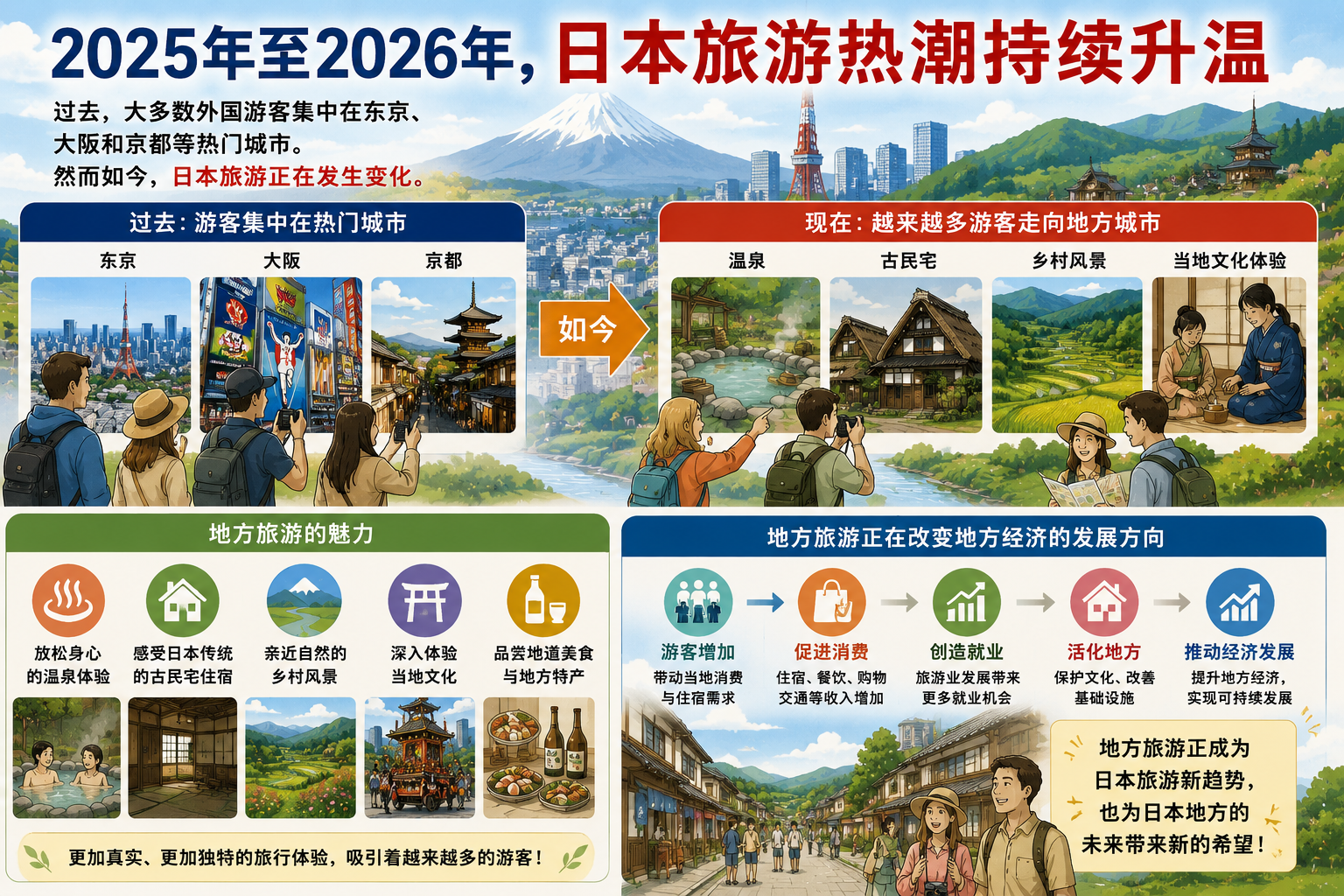 越来越多游客来到日本，为何地方人口却持续减少？