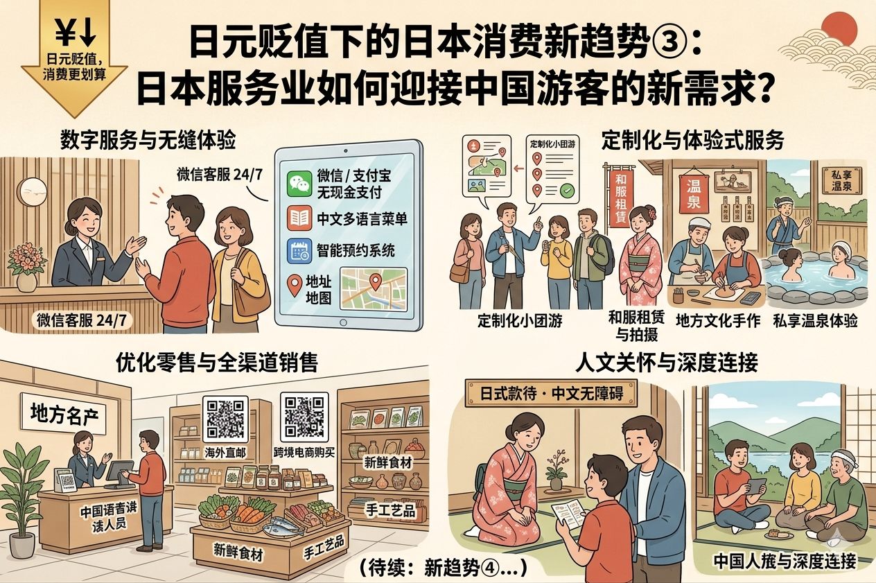 《日元贬值下的日本消费新趋势③:日本服务业如何迎接中国游客的新需求?》 《日元贬值下的日本消费新趋势③:日本服务业如何迎接中国游客的新需求?》