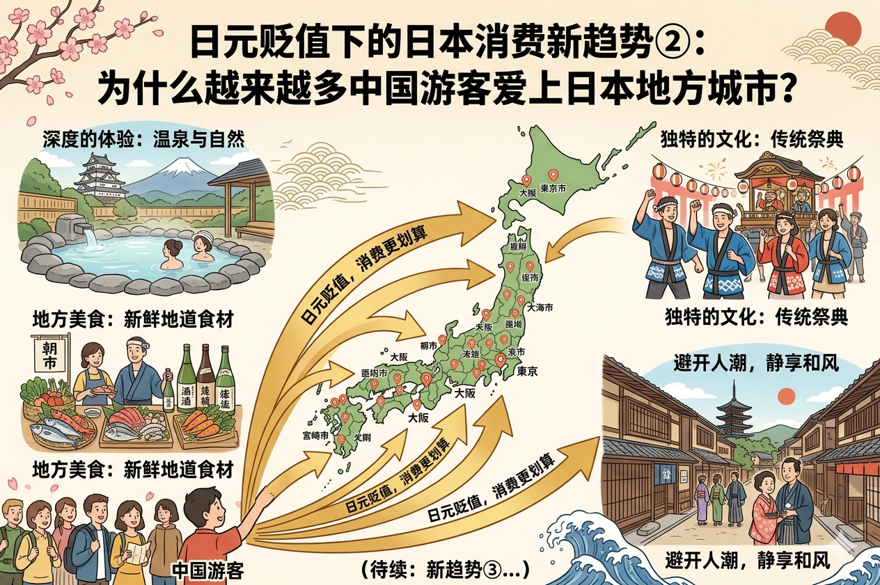 《日元贬值下的日本消费新趋势②:为什么越来越多中国游客爱上日本地方城市?》 《日元贬值下的日本消费新趋势②:为什么越来越多中国游客爱上日本地方城市?》