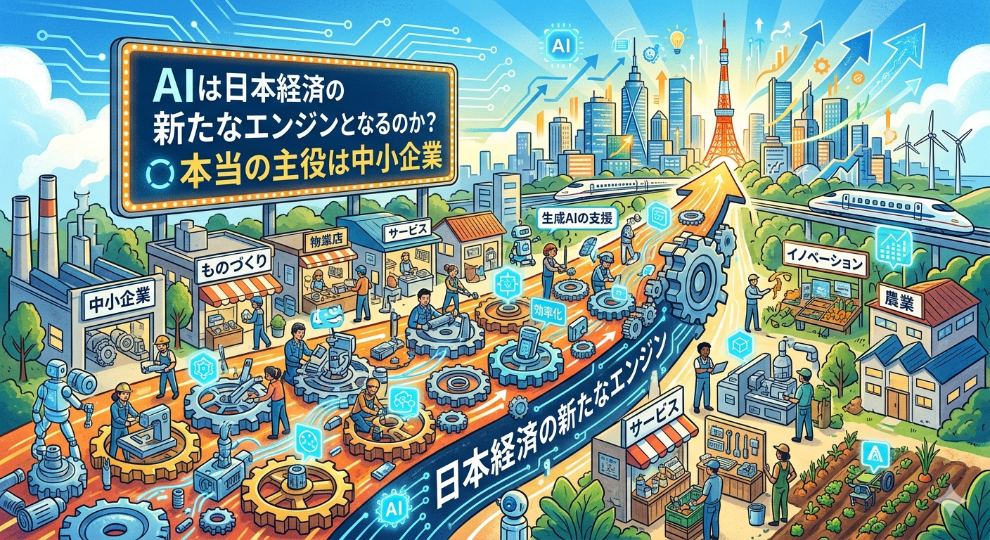 AIは日本経済の新たなエンジンとなるのか?本当の主役は中小企業かもしれない AIは日本経済の新たなエンジンとなるのか?本当の主役は中小企業かもしれない